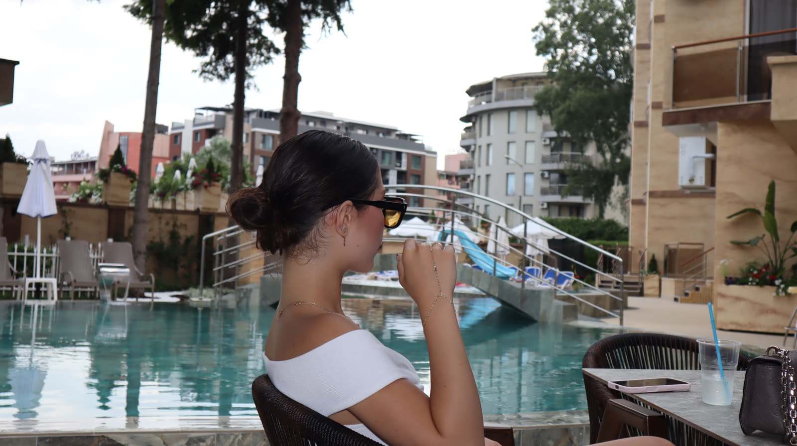 Poolside sun terrace